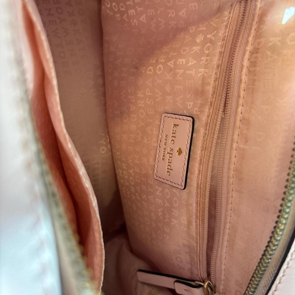 kate spade NWOT Lottie Bow Satchel Baby Pink Shoulder handbag Pristine - Picture 5 of 5